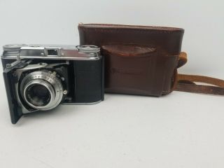 Vintage Voigtlander Vito Ii 35mm Folding Camera With Leather Case