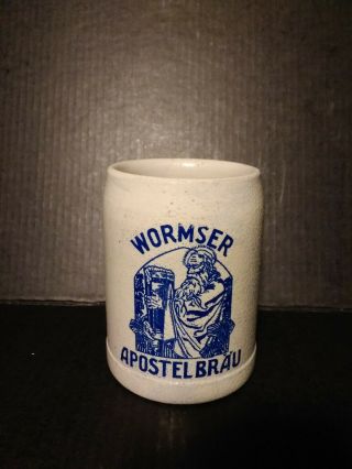 Vintage Wormser Apostelbrau German Beer Mug