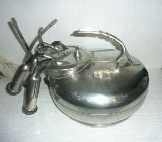 Vintage Surge Stainless Steel Milker Bucket Can With Four Teat Cups Extra Rubber