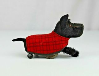 Vintage German Schuco Black Scotty Dog Wind Up Toy,  No Key