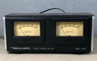 Vintage Realistic Apm - 100 Analog Audio Power Meter Radio Shack (see Desc)