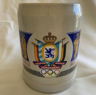 Vintage | Lowenbrau 1972 Munich Olympics.  5l Stoneware German Beer Mug/stein