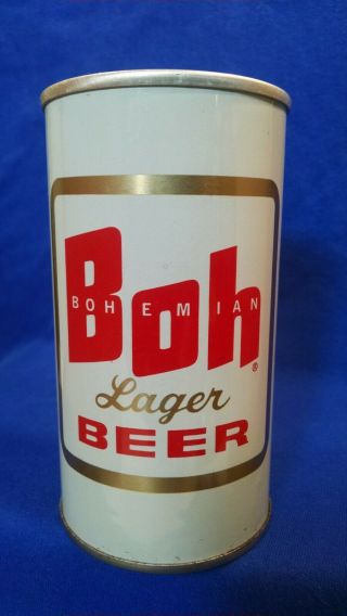 Boh Bohemian Lager Beer 12 Fluid Ounces Pull Tab Can Haffenreffer Cranston