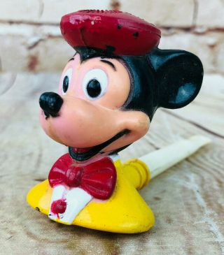 Vintage Mickey Mouse Bubble Blower Pipe Walt Disney Cartoon Toy
