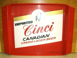 Vintage Beer Tray Imported Cinci Canadian Cream Lager Beer