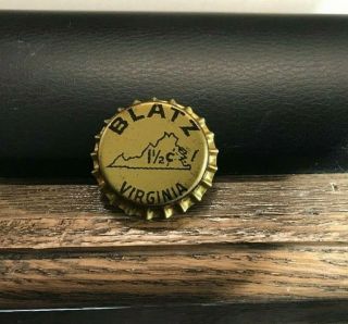 Vintage Blatz Beer Va Tax 1 1/2 Cents Cork Bottle Cap Crown Milwaukee Wi