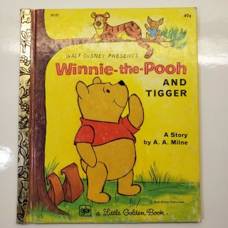 Walt Disney Presents Winnie The Pooh And Tigger Vintage Little Golden Book D121