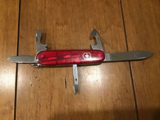 Victorinox Swiss Army Knife Ruby Red Translucent Tinker Complete