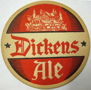 Par - Ex All Malt,  Dickens Ale 1930s Beer Coaster,  Mat,  Syracuse Brewery,  York