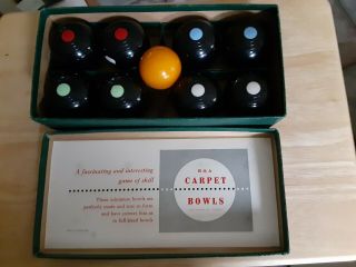 Vintage B&a Carpet Bowls The Indoor Carpet Game Banda Made In England