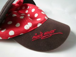 Disney Minnie Mouse Youth Size Baseball Cap Hat Red Polka Dot Ears Kids Girls 2