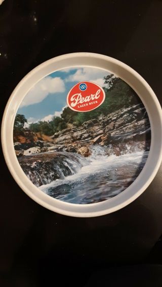 Pearl Lager Beer Tray Waterfall Scene