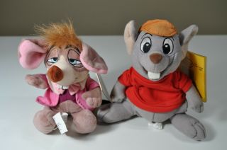 Disney Store Bean Bag Plush Mouse Dormouse & Bernard Alice Wonder & The Rescuers