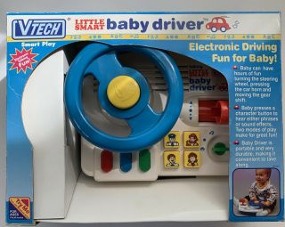 Vintage Vtech Talking Little Smart Baby Driver Toy