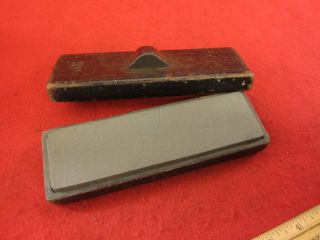 Vintage Sharpening Stone With Hand Made Wood Box