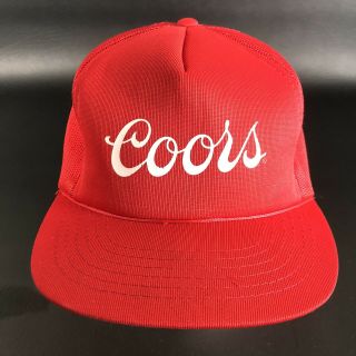 Vintage Coors Beer Red Snap Back Ball Cap