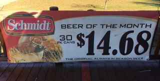 Schmidt Beer Heavy Vinyl Banner Hunting Hunter Deer Man Cave Big 3’x8’ Foot Sign