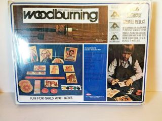 Vintage Atf Wood Burning Set For Kids Hobby Nib Factory