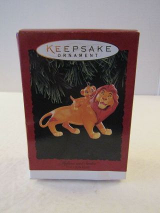 Vintage Hallmark Keepsake Disney The Lion King Mufasa And Simba Ornament