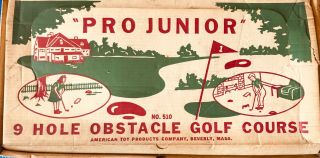 Pro Junior 9 Hole Obstacle Golf Course No 510 American Toy Products Beverly Ma