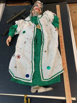 Vintage Marionette String Puppet Witch Hand Made Signed Greg King 1958