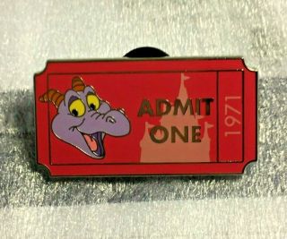 Figment Wdw Admit One 1971 Ticket Pin Walt Disney World Admission Castle Pwp