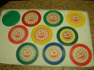 Vintage Red Raven Movie Records / 1956 78 Rpm Records X 10