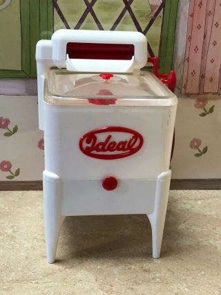 Vintage Ideal Toy Washing Machine Wind Up Toy Wringer Washer