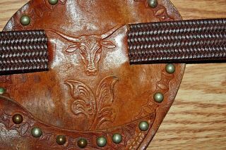 Vintage Heavy Leather Toy Cowboy Cap Gun Holster And Leather Belt