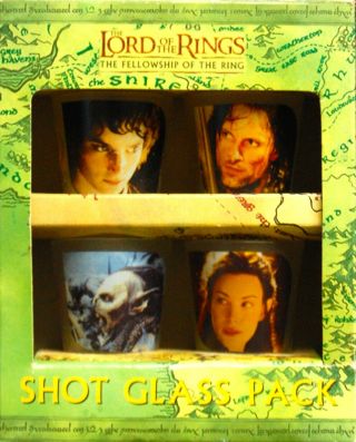 Lord Of The Rings Fellowship Of The Ring Shot Glass Set.  Pack Of 4.  1st Edition.