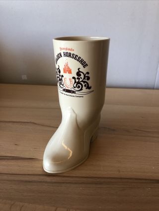 Disneyland Golden Horseshoe Boot / Shoe Coffee Mug Cup Farm Country 1986