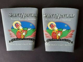 Saint Arnold Brewing Company Pint Glass Coolies Set Of 2 Two Koozie Houston