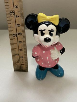 Vintage Disney Japan Ceramic Minnie Mouse 3 " Figurine