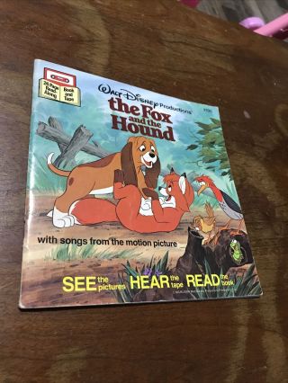 Walt Disney Fox And The Hound 24 Pg Read Along Book - No Cassette Tape,  Just Book