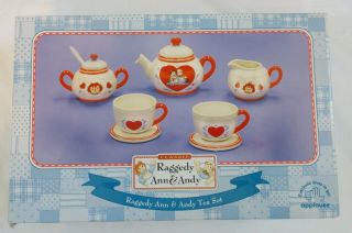 Raggedy Ann And Andy Tea Set By Applause,  Dishwasher & Microwave Safe