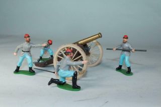 Britains Swoppets American Civil War Confederate Cannon & Crew