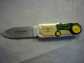 Franklin Official John Deere 1948 Model B Tractor Pocket Knife W/case