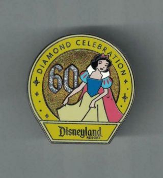 Disney 60th Diamond Anniversary Snow White Seven 7 Dwarfs Yellow Mystery Pin
