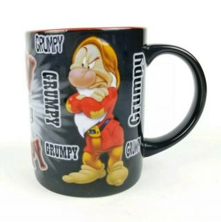 Jerry Leigh Disney Born Grumpy Dwarf Snow White Black Red Mug