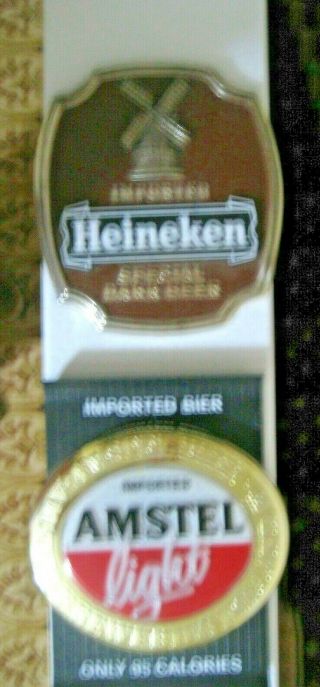 Imported Heineken Special Dark Beer Sign & Amstel Sign (great For Mancave)