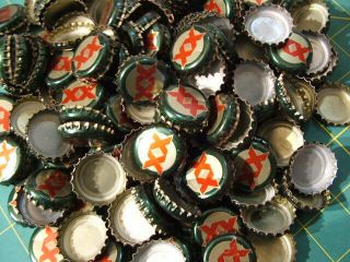200,  Dos Xx Equis Green Beer Bottle Caps Some Dents Mexico Crafts Jewelry