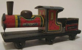 Old Miniature Tin Japan Penny Toy Train Locomotive Engine 2