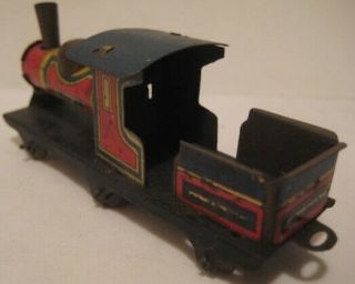 Old Miniature Tin Japan Penny Toy Train Locomotive Engine 3