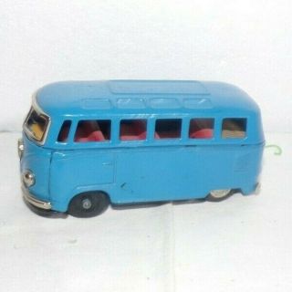 Vintage 5 " Blue Tin Friction Vw Volkswagen Bus Van Japan