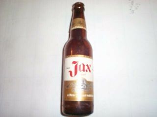 Jax Beer Bottle With Label Orleans Louisiana Southern Beer