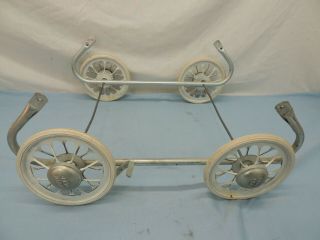 Vintage South Bend Wheels For Toy Stroller Baby Carriage Parts