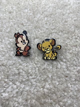 Disney Collectible Pin Pack - Simba And Chip Cuties Mystery