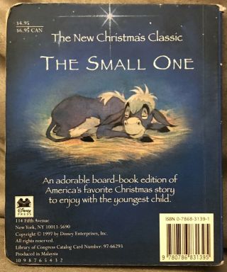 Walt Disney ' s The Small One Board Book Alex Walsh w/ Intro by Kathie Lee Gifford 2