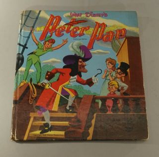 1952 Walt Disney Peter Pan Hardcover Book Whitman 7 1/4 " X 8 1/4 "
