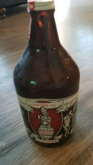 Dead Guy Ale Rogue Oregon Brewed Amber Beer 1/2 Gallon Glass Growler Bottle Jug